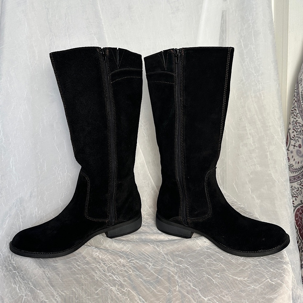 Easy spirit Suede Leather Knee High Black Boots | Sz 7 - Picture 4 of 16